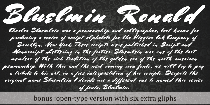 Bluelmin Ronald font